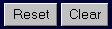 Reset: reset your aliases and forwards to the way they were before the last save.  Clear: blank out the window (to start fresh)